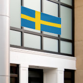Zweedse vlag spandoek (Buitenkant Gebouw)