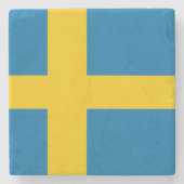 Zweedse Vlag Stenen Onderzetter (Voorkant)