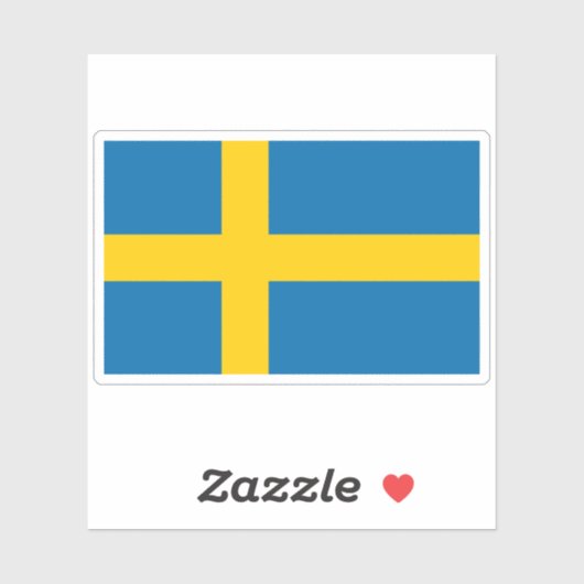 Zweedse vlag sticker (Vel)