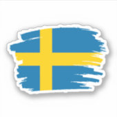 Zweedse vlag sticker (Voorkant)