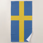 Zweedse vlag strandlaken (Voorkant)