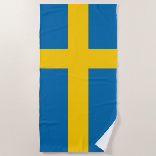Zweedse vlag strandlaken (Voorkant)