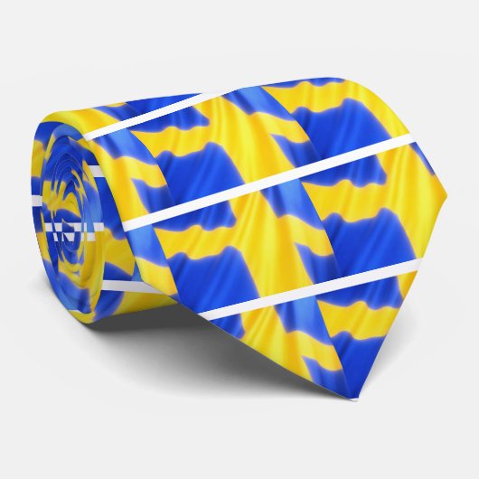 Zweedse vlag stropdas (Opgerold)