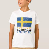 Zweedse vlag t-shirt (Voorkant)