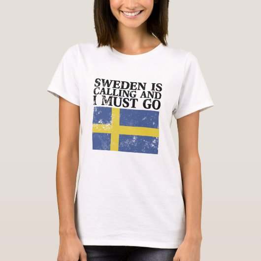 Zweedse vlag t-shirt (Voorkant)
