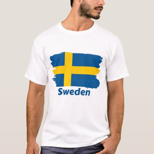 Zweedse vlag t-shirt (Voorkant)