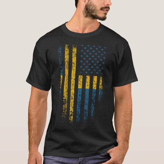 Zweedse vlag t-shirt (Voorkant)