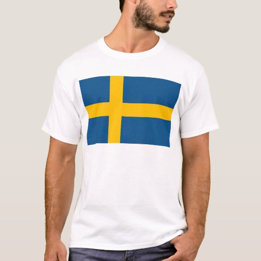 Zweedse vlag t-shirt (Voorkant)