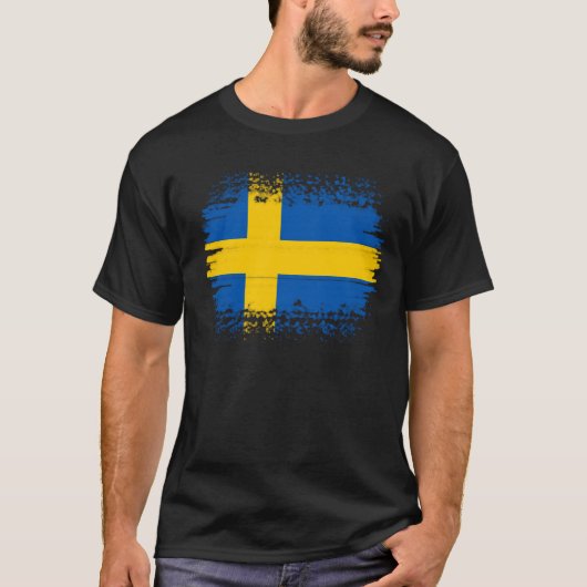 Zweedse vlag t-shirt (Voorkant)