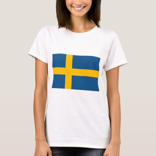 Zweedse vlag t-shirt (Voorkant)
