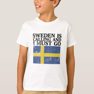 Zweedse vlag t-shirt