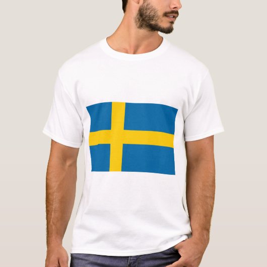 Zweedse vlag t-shirt (Voorkant)