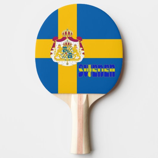 Zweedse vlag tafeltennisbatje (Voorkant)