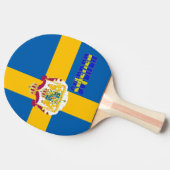 Zweedse vlag tafeltennisbatje (Zijkant)