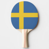 Zweedse vlag tafeltennisbatje (Voorkant)