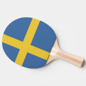 Zweedse vlag tafeltennisbatje (Zijkant)