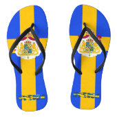 Zweedse vlag teenslippers (Voetbed)