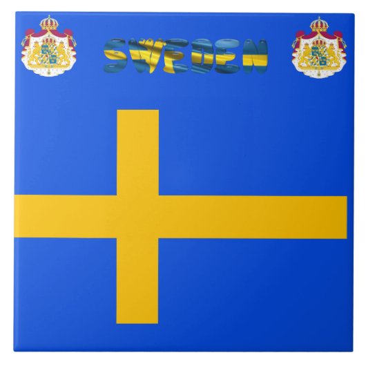Zweedse vlag tegeltje (Voorkant)