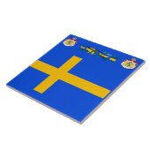 Zweedse vlag tegeltje (Zijkant)