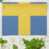 Zweedse vlag theedoek (Gevouwen)