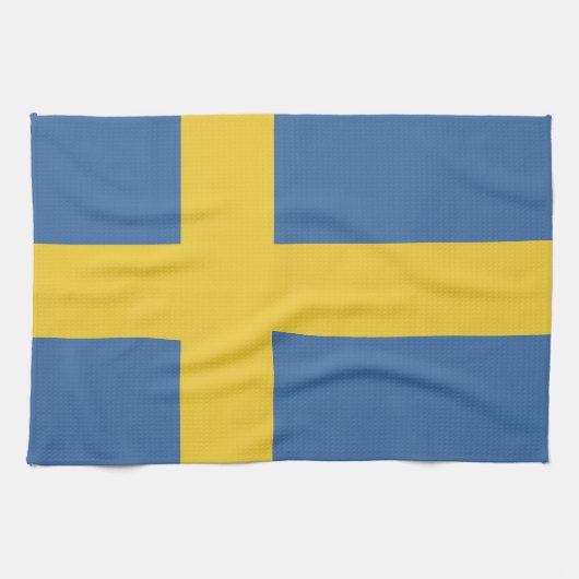 Zweedse vlag theedoek (Horizontaal)