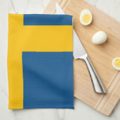 Zweedse vlag theedoek (Quarter Fold)