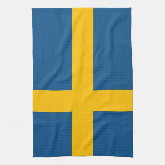 Zweedse vlag theedoek (Verticaal)