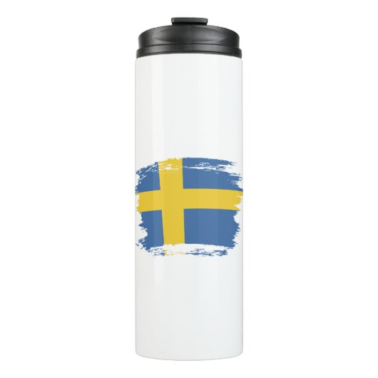 Zweedse vlag thermosbeker (Voorkant)