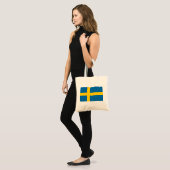 Zweedse vlag tote bag (Voorkant (model))