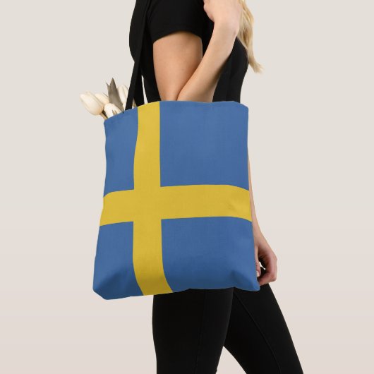 Zweedse vlag tote bag (Dichtbij)