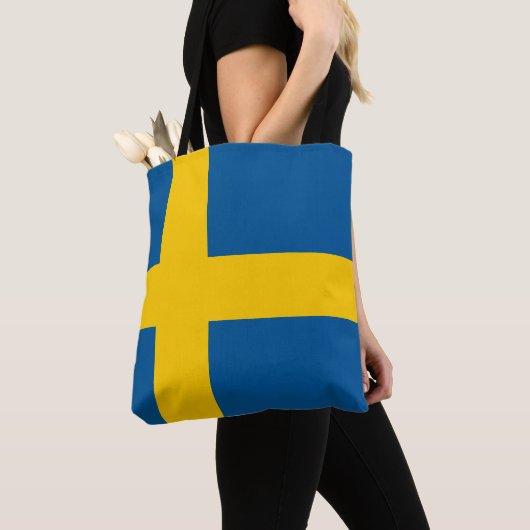 Zweedse vlag tote bag (Dichtbij)