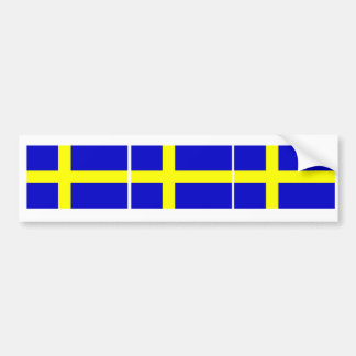 Zweedse vlag Trio Bumpersticker