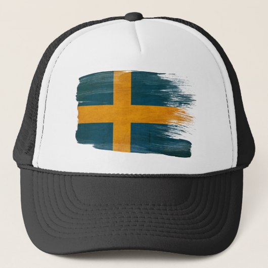 Zweedse vlag Trucker Hat Pet (Voorkant)