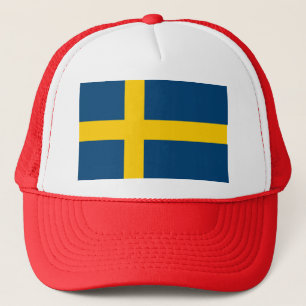 Zweedse vlag trucker pet
