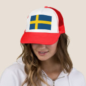 Zweedse vlag trucker pet (In situ)