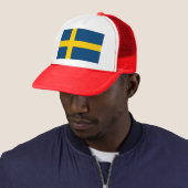 Zweedse vlag trucker pet (In situ)