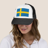 Zweedse vlag trucker pet (In situ)