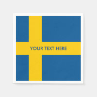Zweedse vlag van Zweden custom party servetten