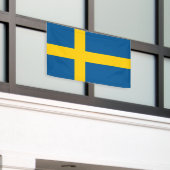 Zweedse vlag van Zweden douane banner teken (Buitenkant Gebouw)
