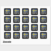 Zweedse vlag vierkante sticker (Vel)