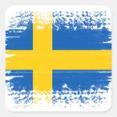 Zweedse vlag vierkante sticker (Voorkant)