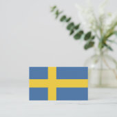 Zweedse vlag visitekaartje (Staand voorkant)
