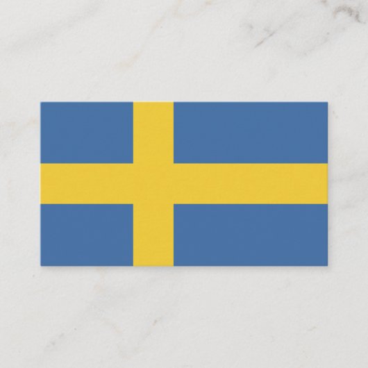 Zweedse vlag visitekaartje (Voorkant)