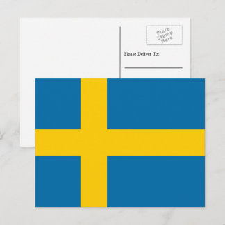 Zweedse vlag, Vlag van Zweden Briefkaart