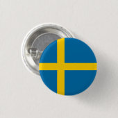 Zweedse vlag, Vlag van Zweden Ronde Button 3,2 Cm (Voorkant /achterkant)