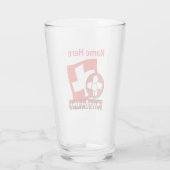 Zweedse Vlag Voetbal Rode Gepersonaliseerde Naam Glas (Achterkant)