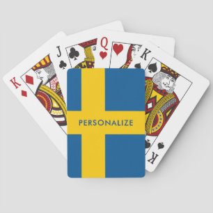 Zweedse vlag voor Zweedse douanekaarten Pokerkaarten