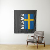 Zweedse vlag wandkleed (In Situ (horizontaal))
