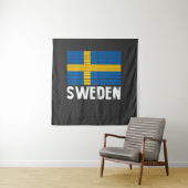Zweedse vlag wandkleed (In situ)