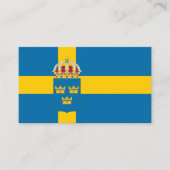 Zweedse vlag & wapen, Vlag van Zweden Visitekaartje (Voorkant)